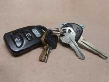 Vehicle Keys on Key fob
