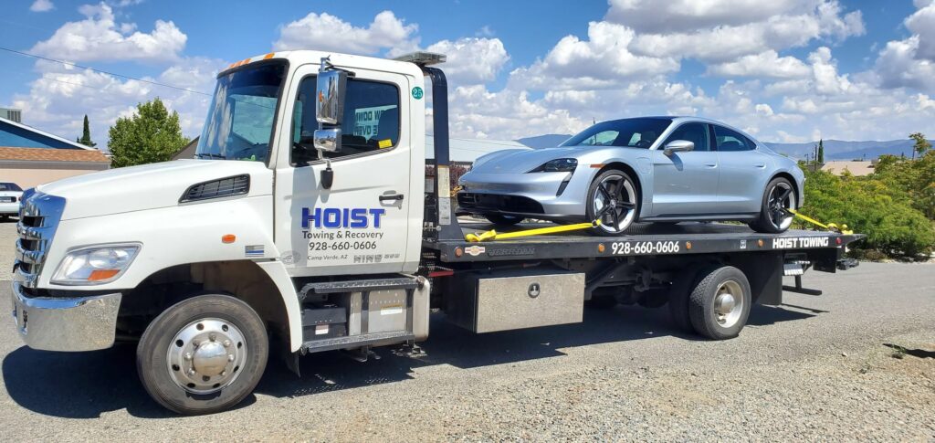 Flatbed Towing of Porsche Taycan