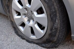 Driving on a flat tire